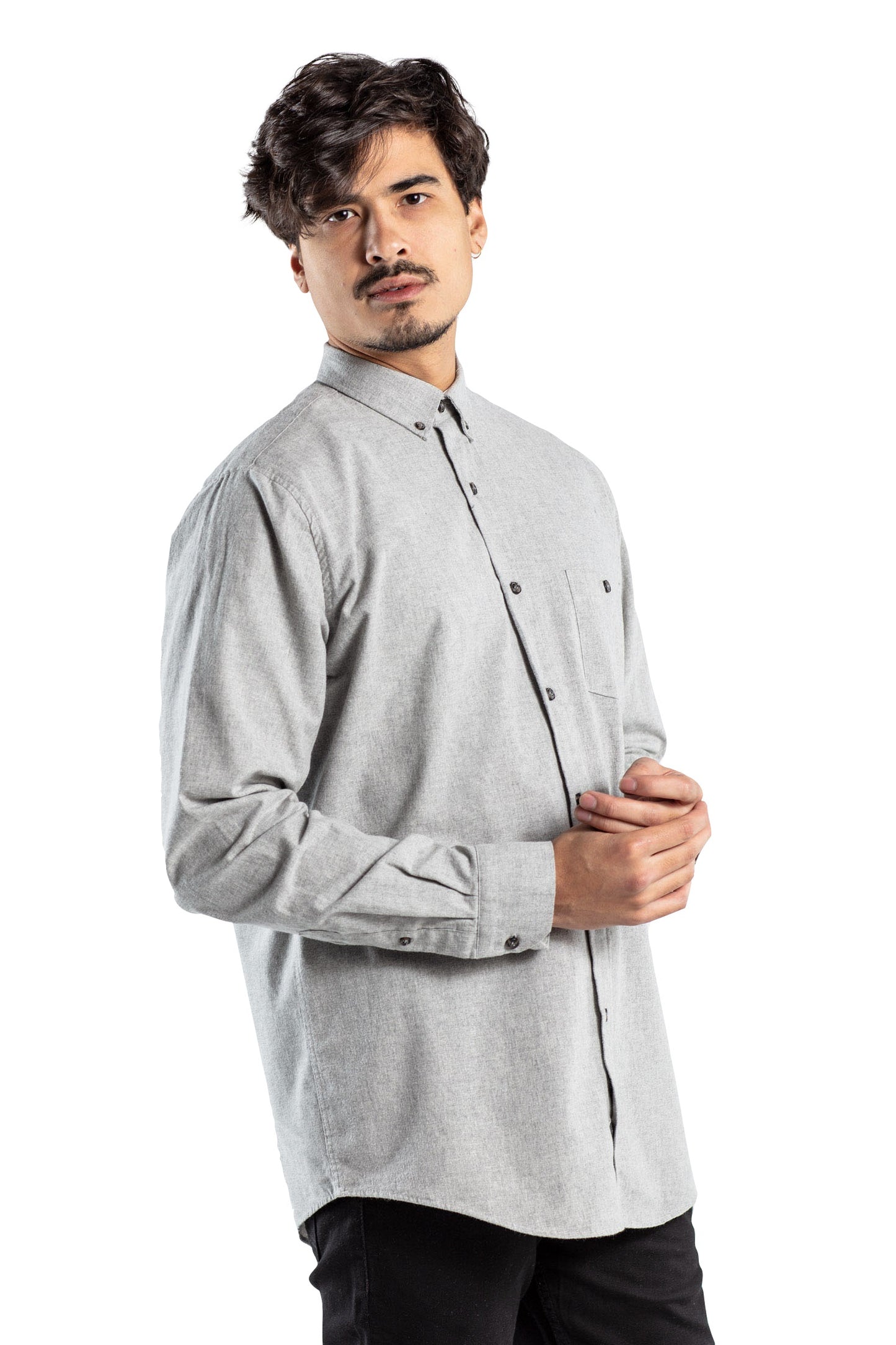 Reell Hemd Melange Shirt Aw18 Grau