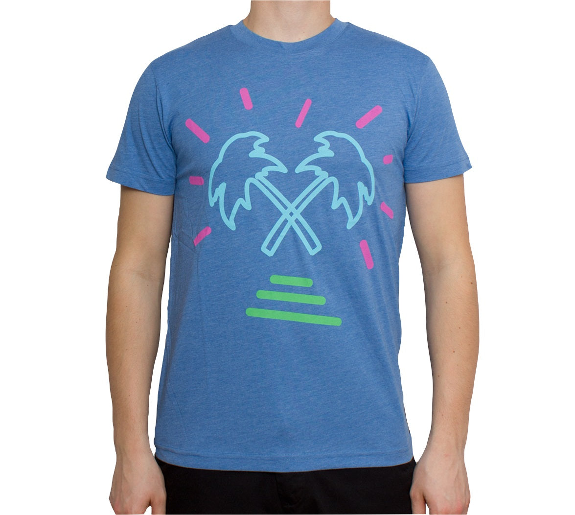 Trainerspotter T-Shirt Haring Cross Palms Blau