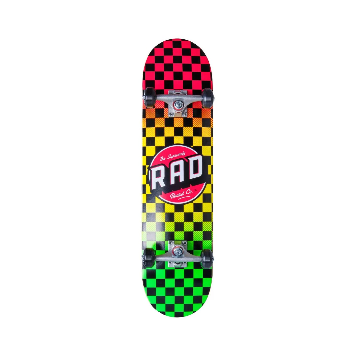 RAD Checkers Progressive Skateboard complete board