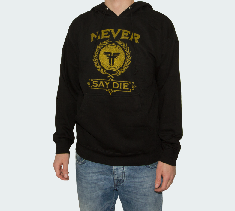 Fallen Hoodie Never Say Die Schwarz