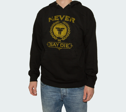 Fallen Hoodie Never Say Die Schwarz