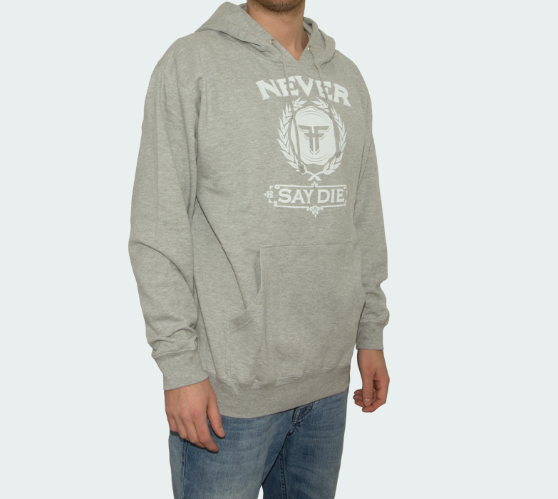 Fallen Hoodie Never Say Die Grau