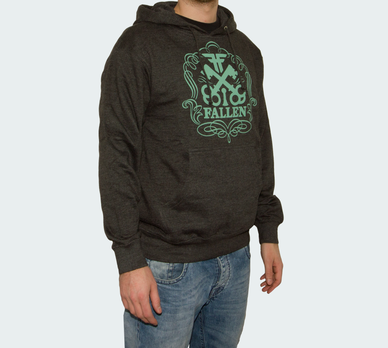 Fallen Hoodie Skeleton Keys Grau
