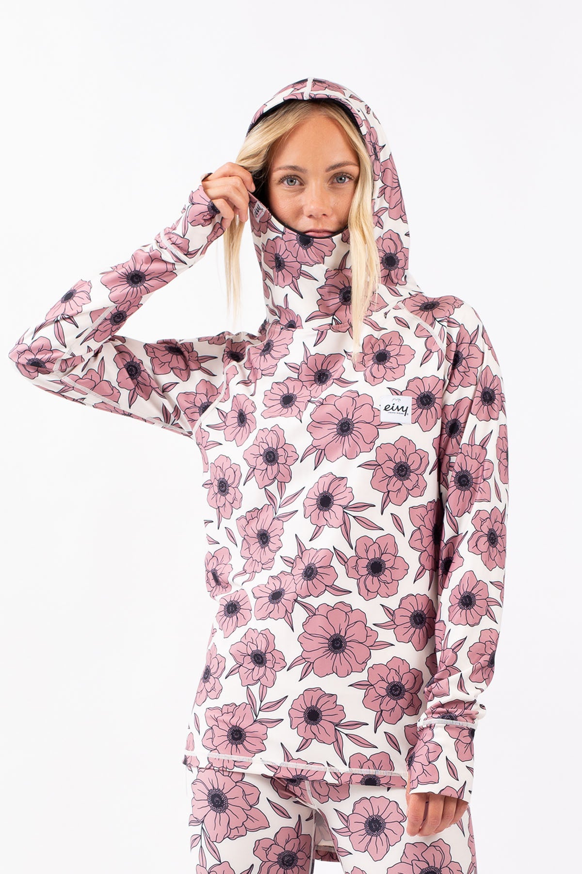 Eivy Frauen Funktions-Shirt Icecold Hood (Wall Flowers)