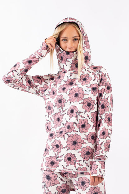 Eivy Frauen Funktions-Shirt Icecold Hood (Wall Flowers)