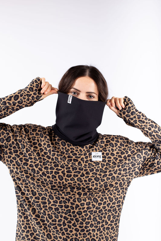 Eivy Women's Scarf Colder Rib Neckwarmer (Black)