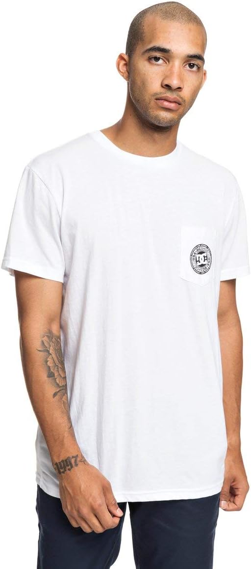 Dc Shoes Herren T-Shirt Basic Pocket Te M (Snow White)