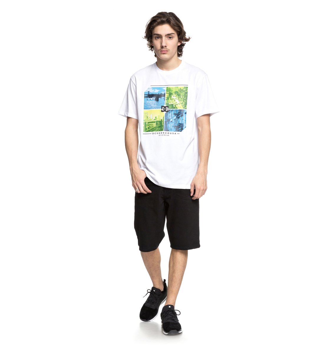 Dc Shoes Men's T-Shirt City To State (Snow White) 