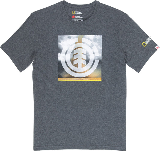 Element Men's T-Shirt Combust Icon Ss (Charcoal Heather) 