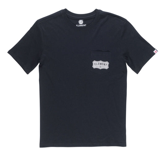 Element Herren T-Shirt hide pocket ss (Flint Black)