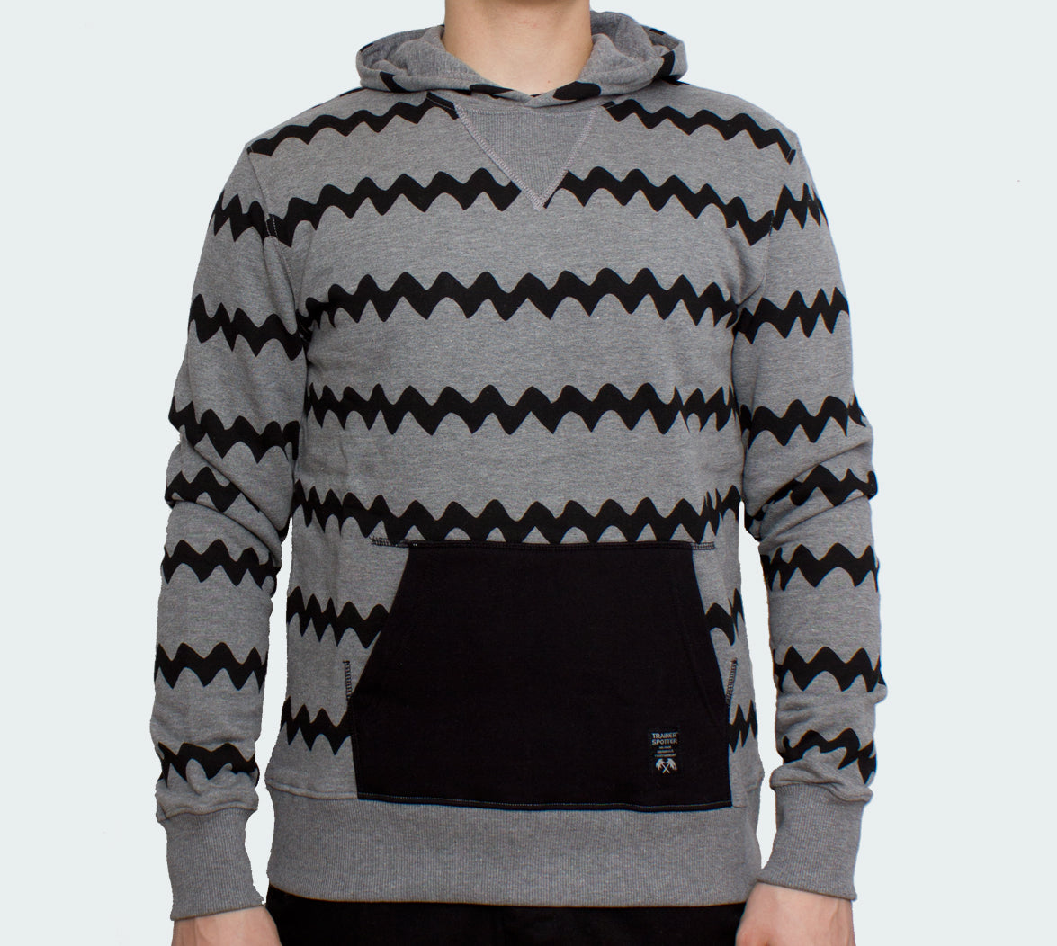 Trainerspotter Hoodie Charlie Stripe Over Grau