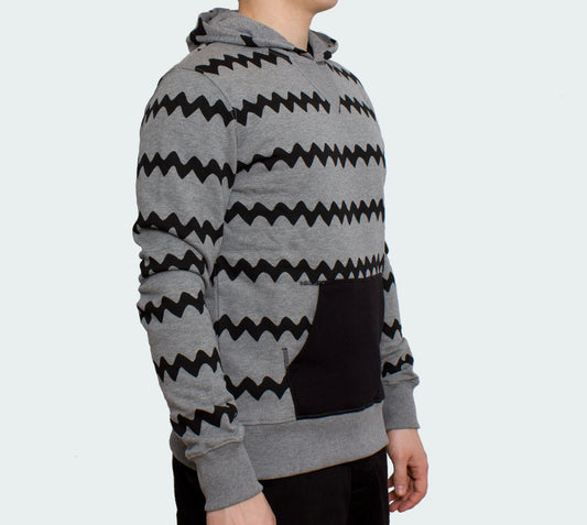 Trainerspotter Hoodie Charlie Stripe Over Grau