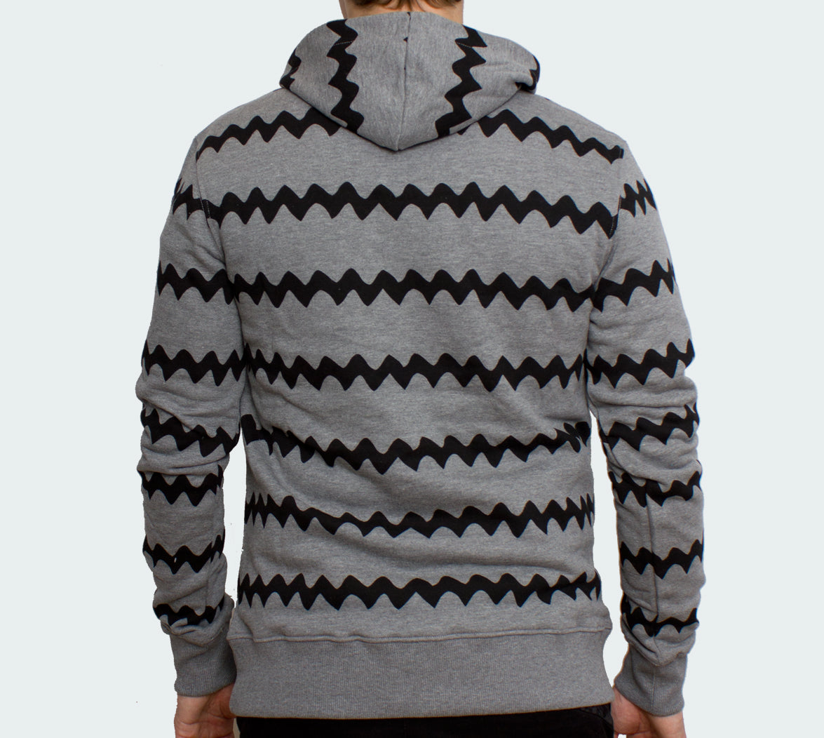 Trainerspotter Hoodie Charlie Stripe Over Grau