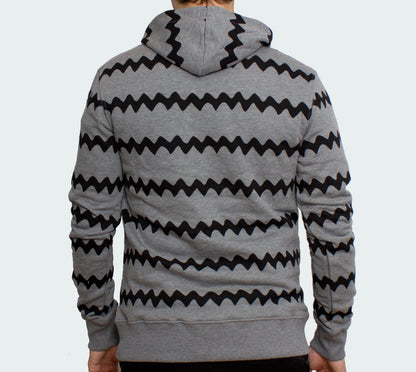 Trainerspotter Hoodie Charlie Stripe Over Grau