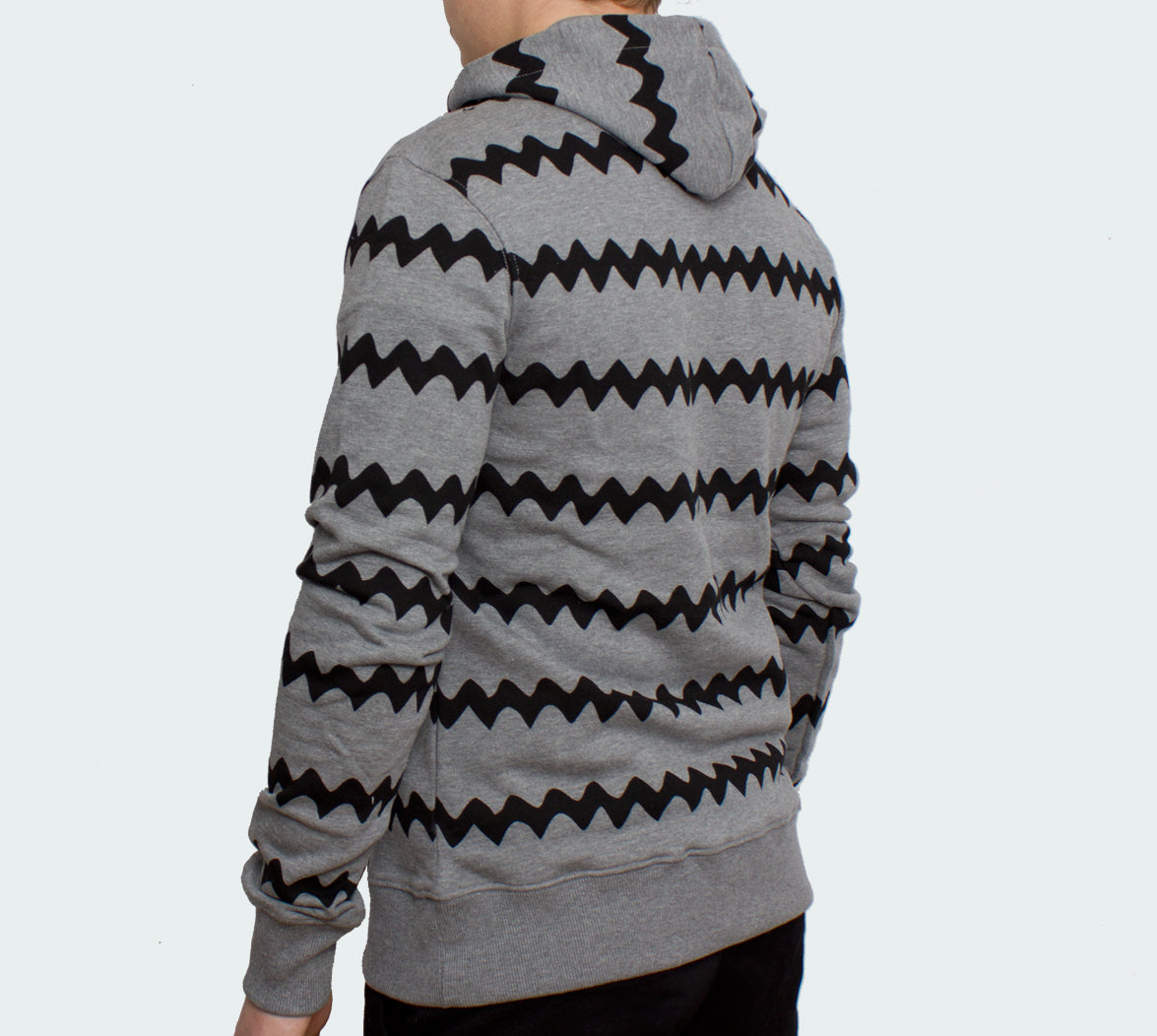 Trainerspotter Hoodie Charlie Stripe Over Grau