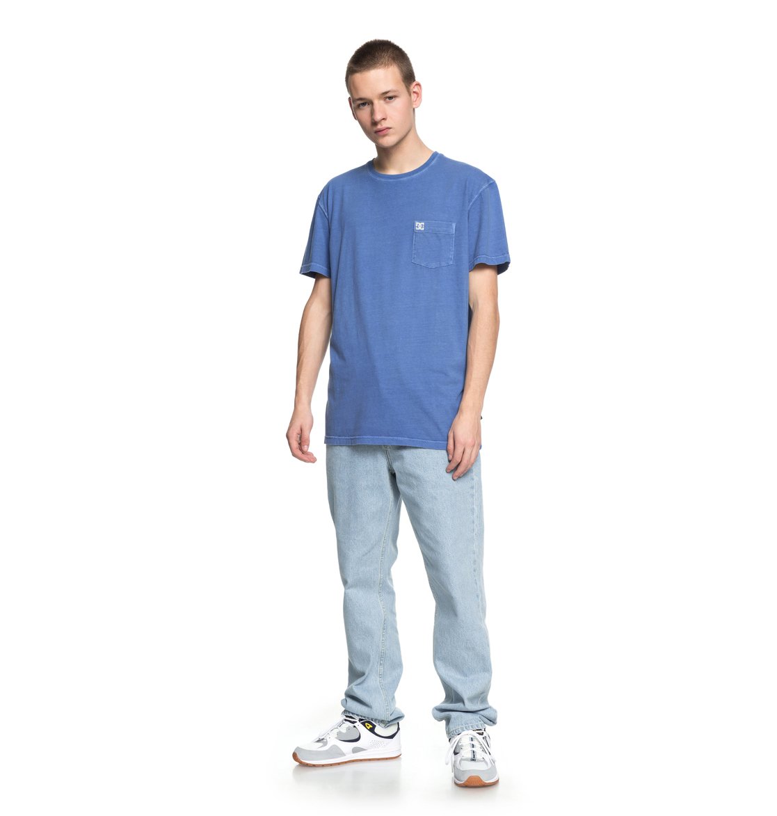 DC Shoes T-Shirt Dyed Pocket Cre Blau