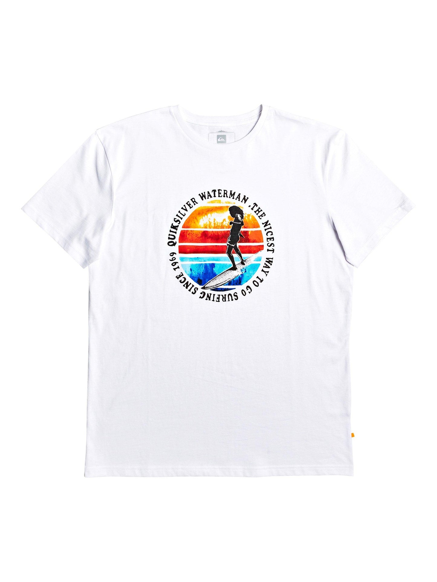 Quiksilver T-Shirt ABSTRACT TRIM Weiß