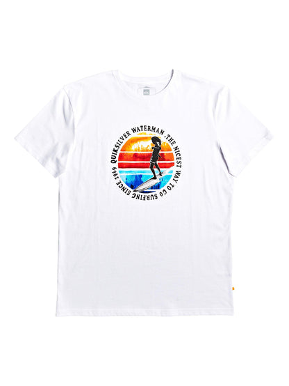 Quiksilver T-Shirt ABSTRACT TRIM Weiß