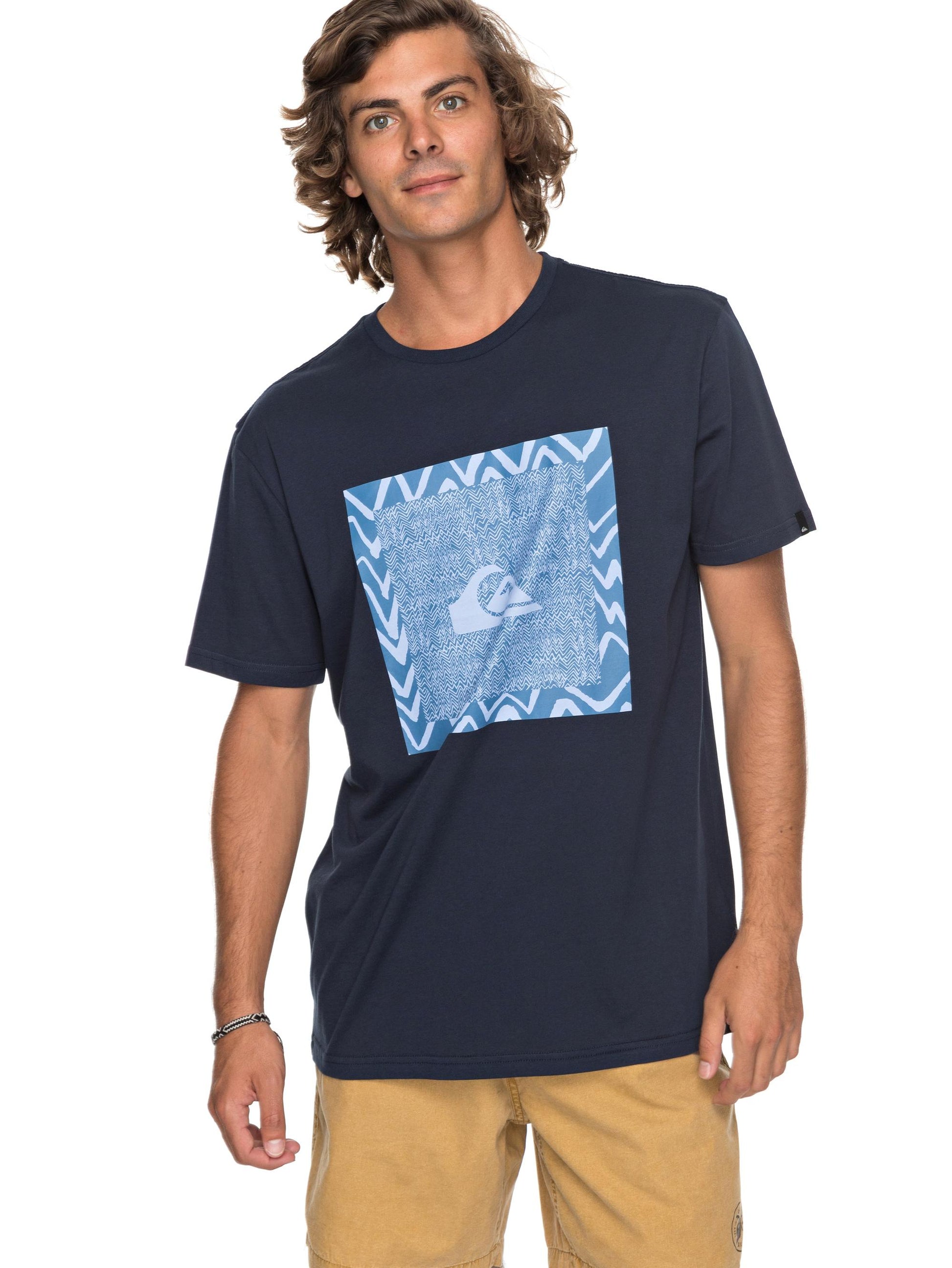 Quiksilver T-Shirt Classic Nano Spano Blau