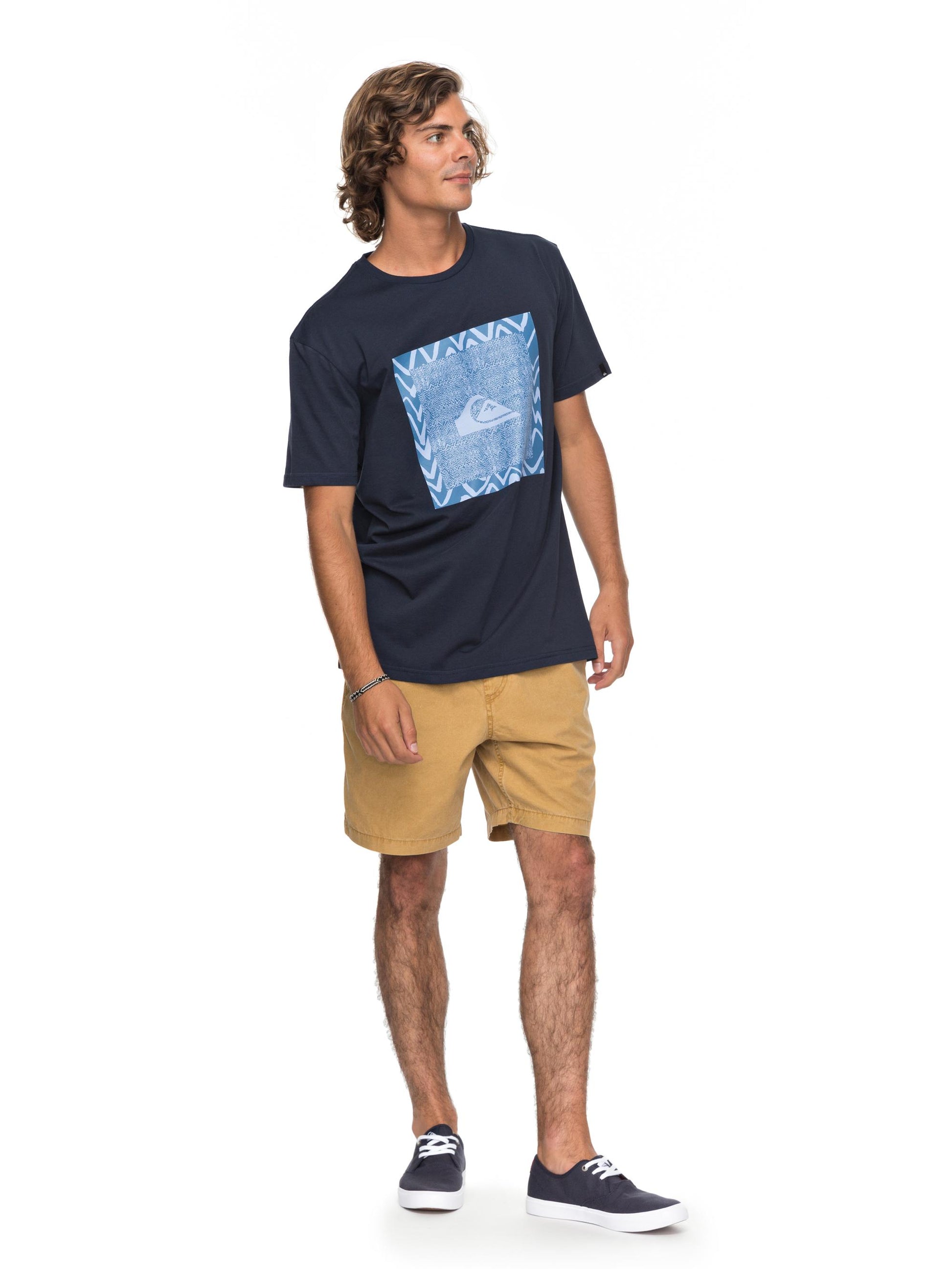 Quiksilver T-Shirt Classic Nano Spano Blau