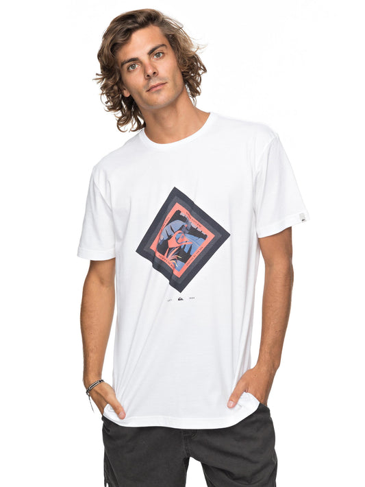 Quiksilver T-Shirt Classic Crimson Skyline Weiß