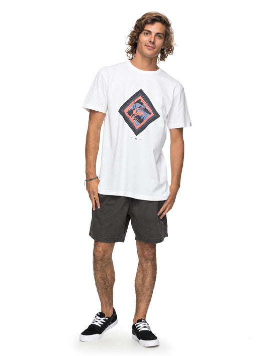 Quiksilver T-Shirt Classic Crimson Skyline Weiß