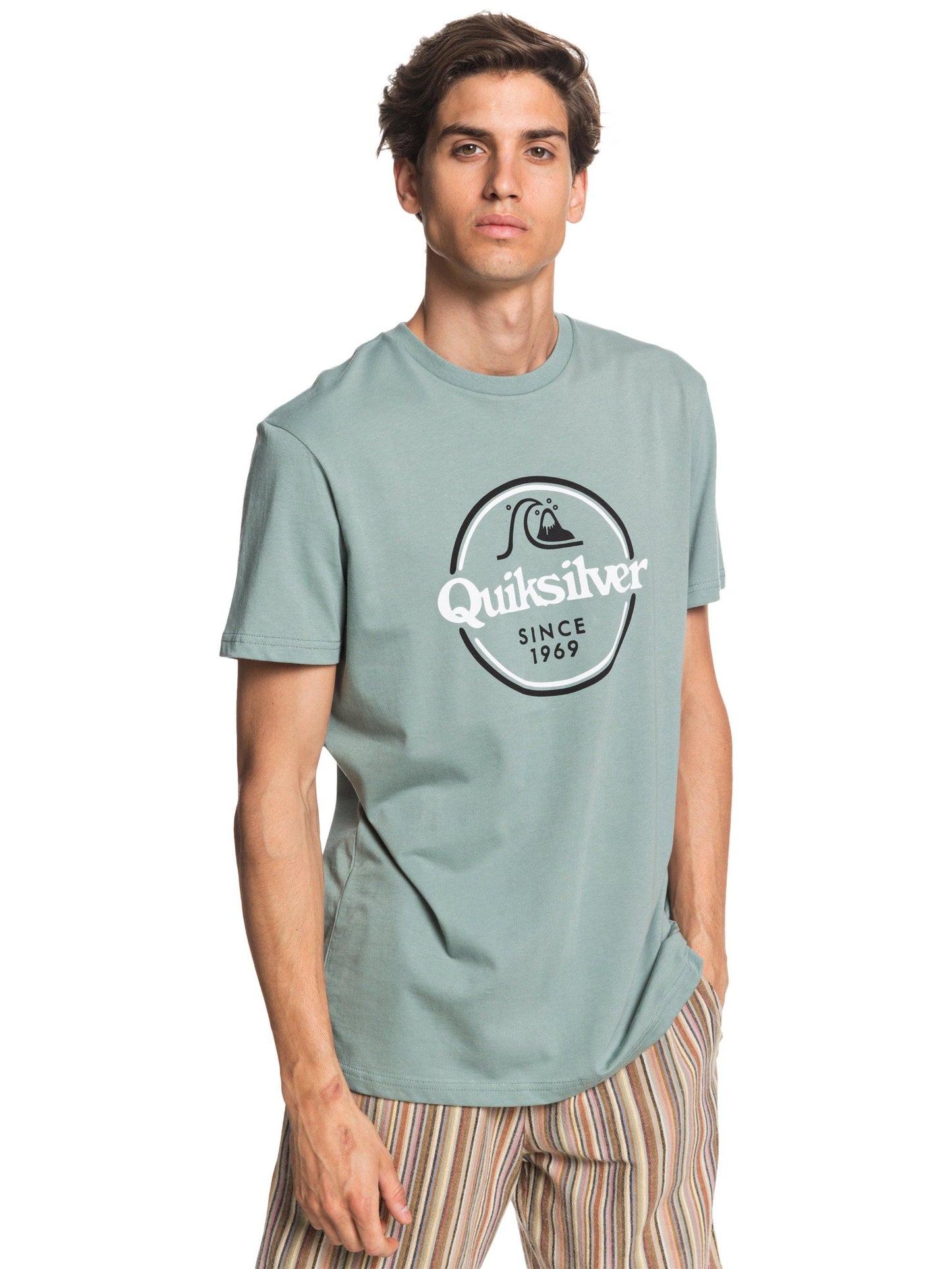 Quiksilver T-Shirt Words Remain Grün