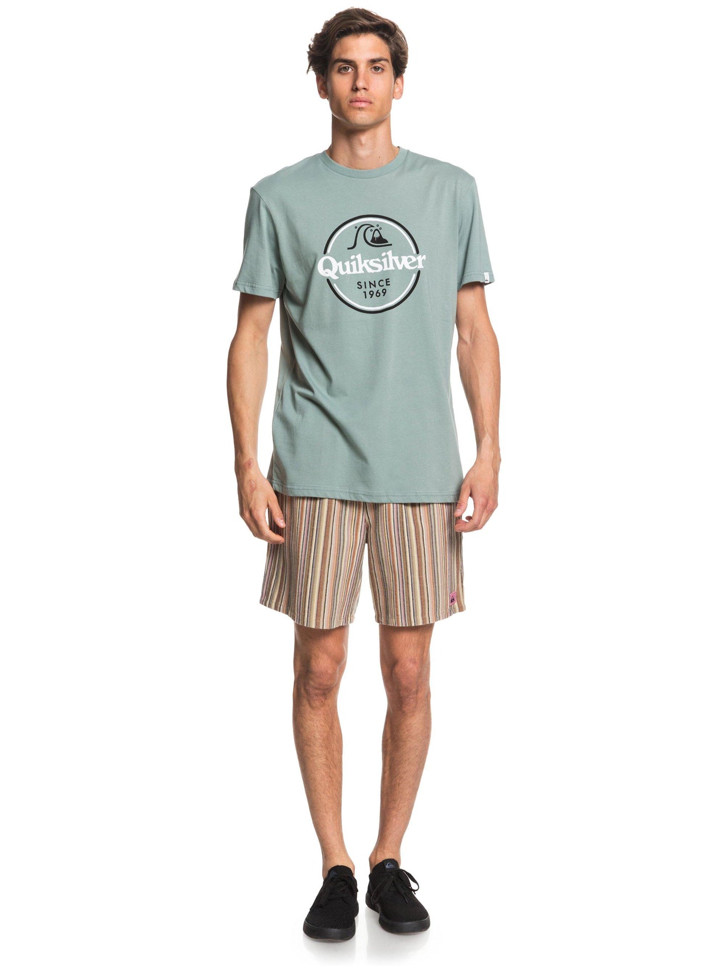 Quiksilver T-Shirt Words Remain Grün