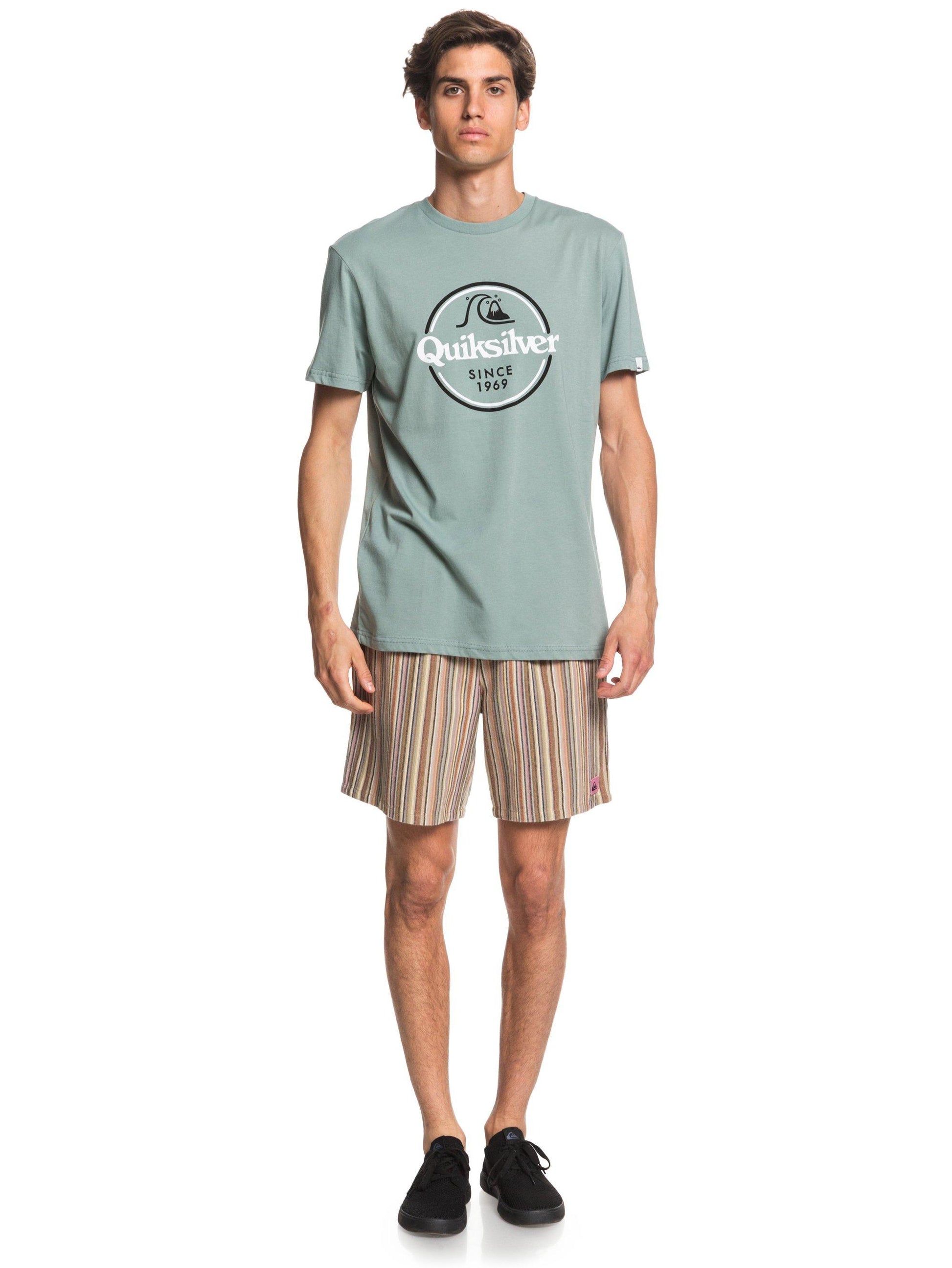 Quiksilver T-Shirt Words Remain Grün