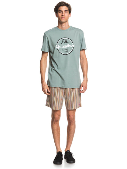 Quiksilver T-Shirt Words Remain Grün