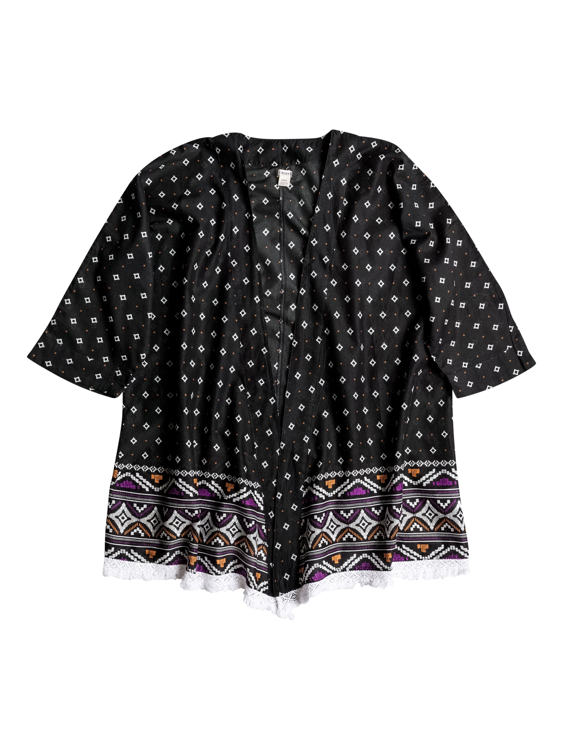 ROXY T-Shirt DREAMIN'BEACH KIMONO Schwarz