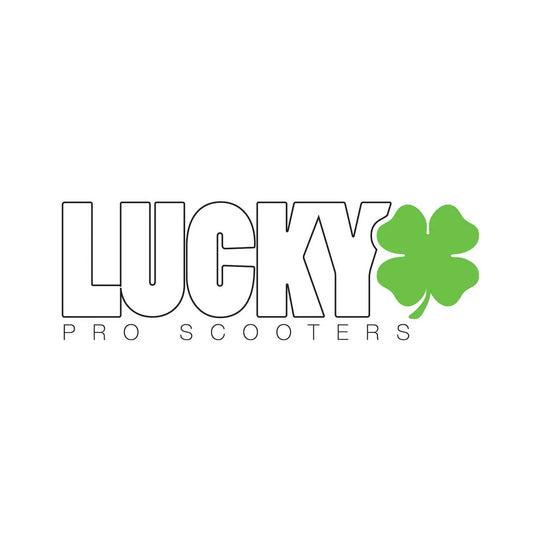 Lucky White Stunt Scooter Sticker
