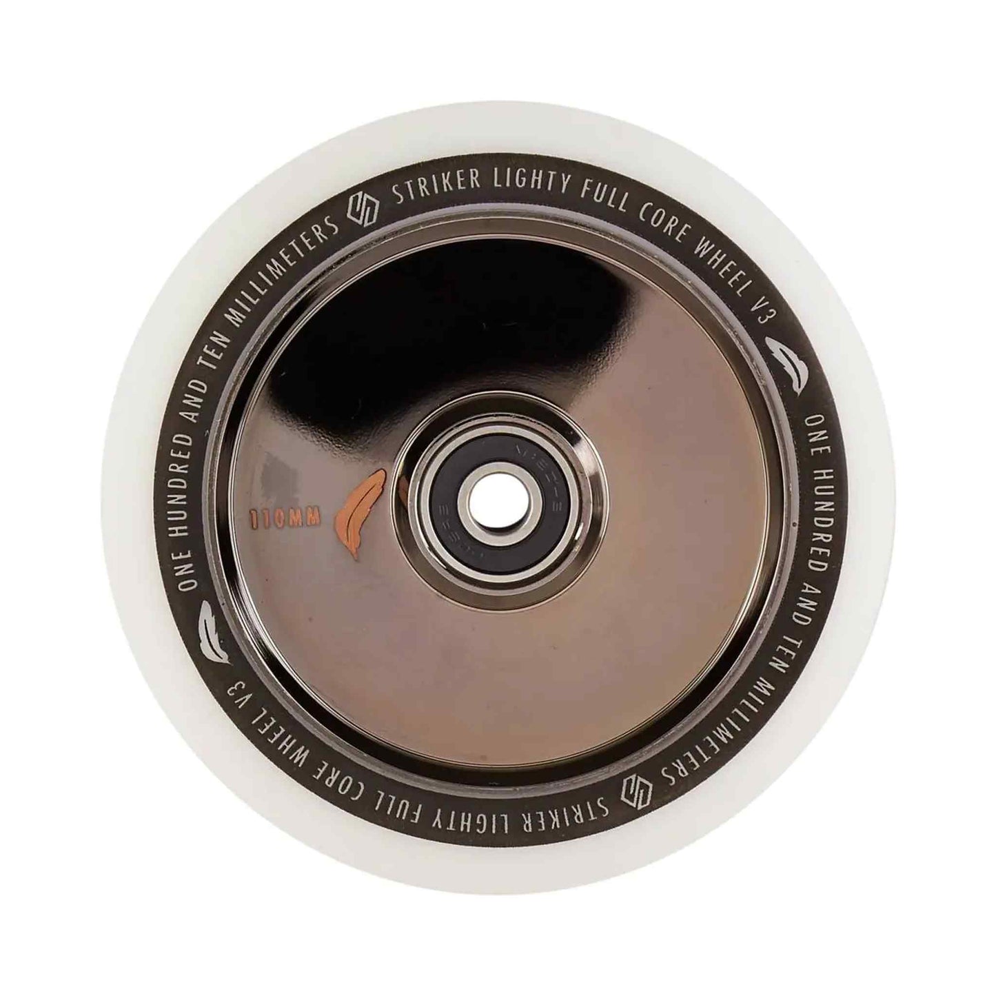 Roue de trottinette Striker Lighty Full Core V3 blanche 