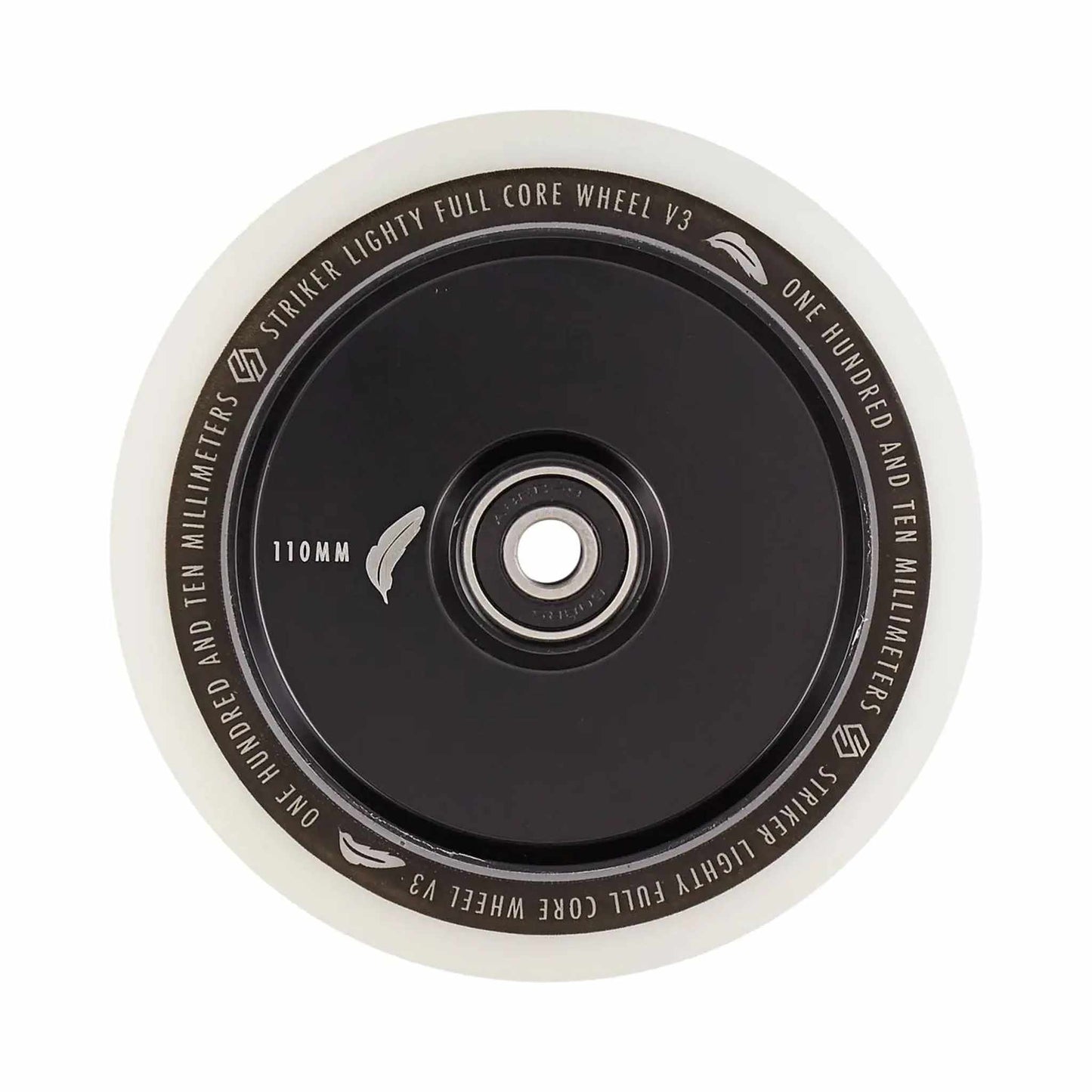 Roue de trottinette Striker Lighty Full Core V3 blanche 